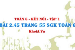 Bài 2.45 trang 55 SGK Toán 6 tập 1 Kết nối tri thức